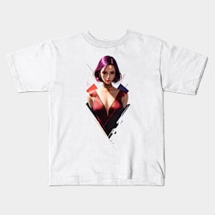 purple woman Kids T-Shirt